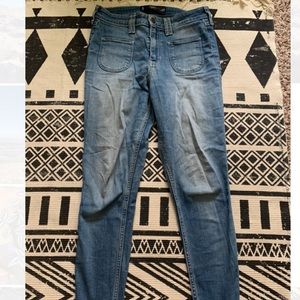 High rise ankle cropped Hollister jeans